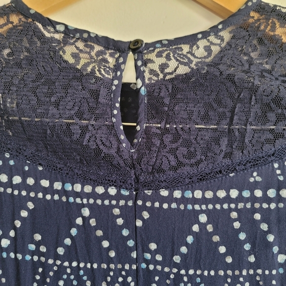 Tucker + Tate, Girls Navy and Grey Geo Print Dress, Size Small (7/8) - Picture 3 of 6